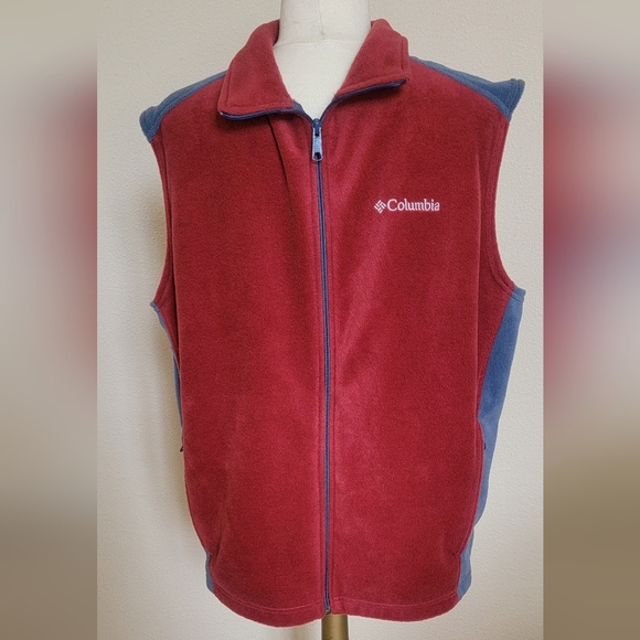 MEN'S COLUMBIA FLEECE VEST (sz - lg) - Picture 1 of 4